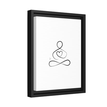 Big Heart Meditation on Matte Canvas with a Black Frame, Framed Depth of 1.75" from Labyrinth Lines