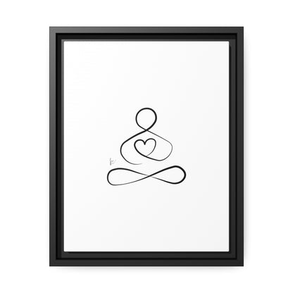 Big Heart Meditation on Matte Canvas with a Black Frame, Framed Depth of 1.75" from Labyrinth Lines