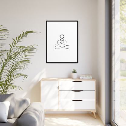 Big Heart Meditation on Matte Canvas with a Black Frame, Framed Depth of 1.75" from Labyrinth Lines