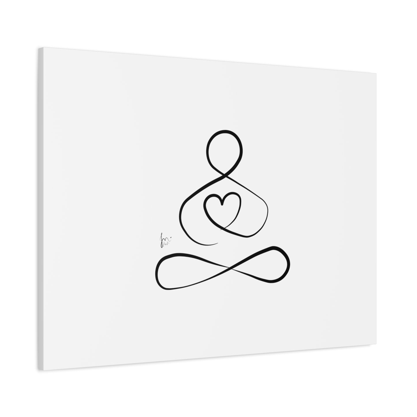 Big Heart Meditation on Matte Canvas, Stretched, Canvas Depth of 1.25" from Labyrinth Lines