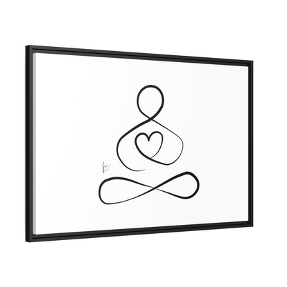 Big Heart Meditation on Matte Canvas with a Black Frame, Framed Depth of 1.75" from Labyrinth Lines