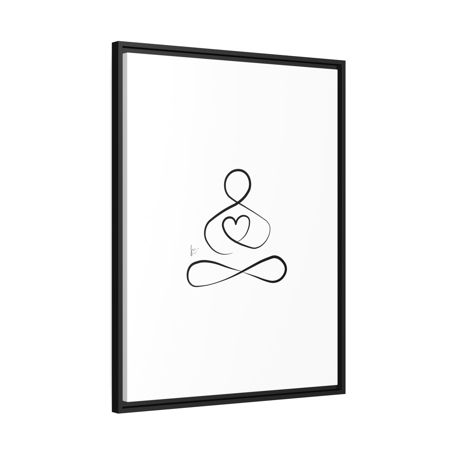 Big Heart Meditation on Matte Canvas with a Black Frame, Framed Depth of 1.75" from Labyrinth Lines