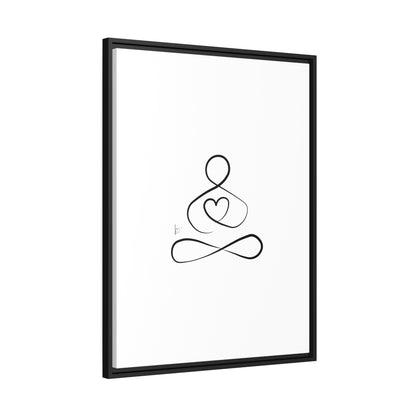 Big Heart Meditation on Matte Canvas with a Black Frame, Framed Depth of 1.75" from Labyrinth Lines