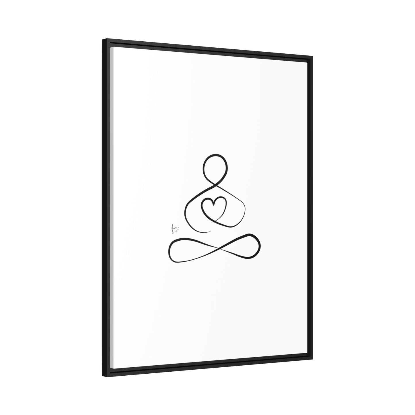 Big Heart Meditation on Matte Canvas with a Black Frame, Framed Depth of 1.75" from Labyrinth Lines