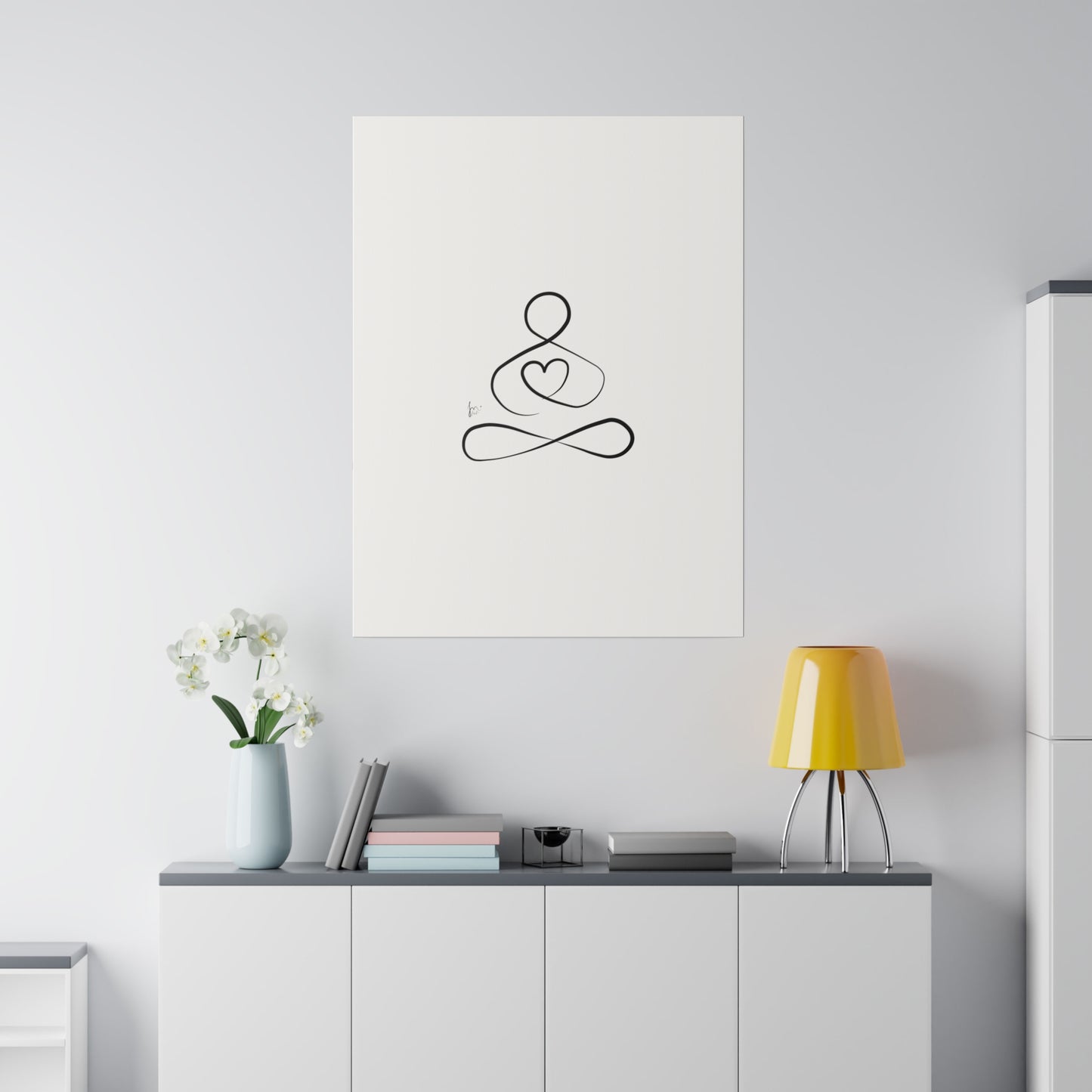 Big Heart Meditation on Matte Canvas, Stretched, Canvas Depth of 0.75" from Labyrinth Lines