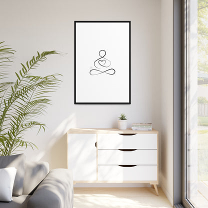 Big Heart Meditation on Matte Canvas with a Black Frame, Framed Depth of 1.75" from Labyrinth Lines