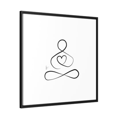 Big Heart Meditation on Matte Canvas with a Black Frame, Framed Depth of 1.75" from Labyrinth Lines