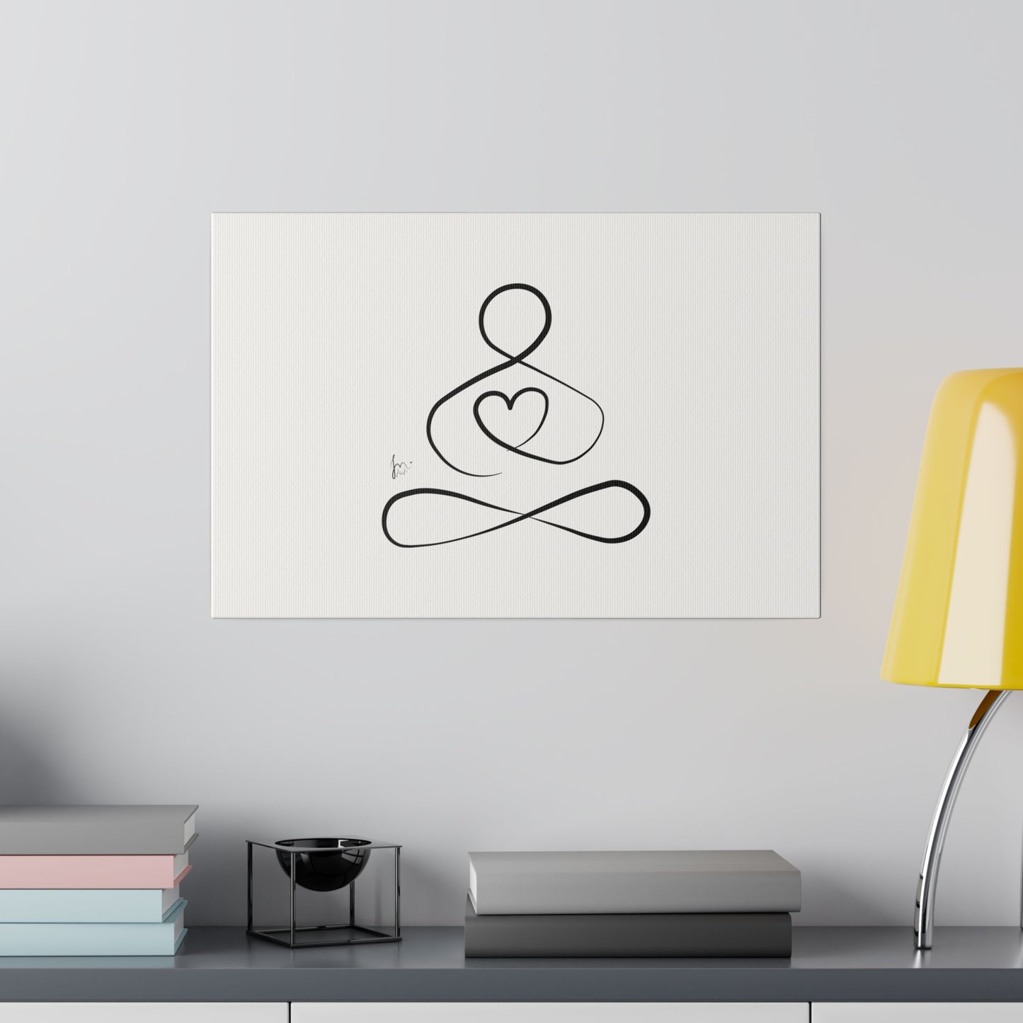 Big Heart Meditation on Matte Canvas, Stretched, Canvas Depth of 0.75" from Labyrinth Lines